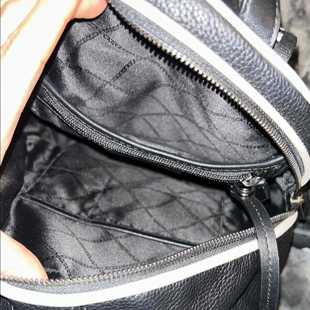 Michael Kors Black and Yellow Rhea Backpack - Picture 4 of 10